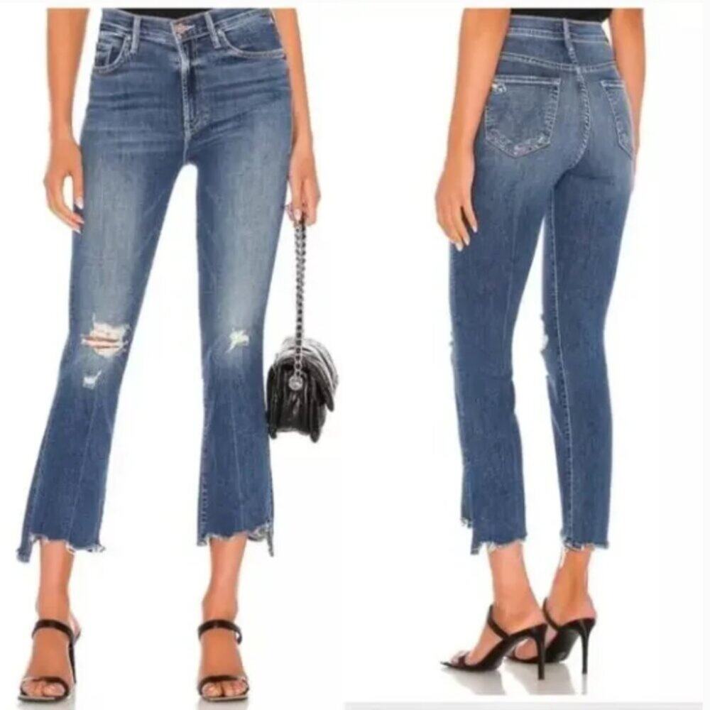 Mother Denim‎ The Insider Crop Step Chew Dancing On Coals Jeans Size 29